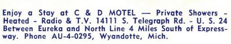 Tiki Motel (Motel Tiki, C & D Motel) - Vintage Postcard (newer photo)